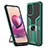 Funda Bumper Silicona y Plastico Mate Carcasa con Magnetico Anillo de dedo Soporte ZL1 para Xiaomi Redmi Note 10S 4G Verde