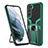 Funda Bumper Silicona y Plastico Mate Carcasa con Magnetico Soporte A05 para Samsung Galaxy S21 5G Verde