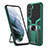 Funda Bumper Silicona y Plastico Mate Carcasa con Magnetico Soporte A05 para Samsung Galaxy S21 FE 5G Verde