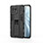 Funda Bumper Silicona y Plastico Mate Carcasa con Magnetico Soporte H02 para Xiaomi Mi 11 Lite 5G Negro