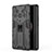 Funda Bumper Silicona y Plastico Mate Carcasa con Magnetico Soporte KC1 para Huawei Honor Magic3 Pro+ Plus 5G Negro