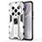 Funda Bumper Silicona y Plastico Mate Carcasa con Magnetico Soporte KC1 para Huawei Honor Magic4 Pro 5G Plata