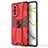 Funda Bumper Silicona y Plastico Mate Carcasa con Magnetico Soporte KC1 para Huawei Nova 10 Rojo