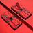 Funda Bumper Silicona y Plastico Mate Carcasa con Magnetico Soporte KC1 para Vivo X70 Pro+ Plus 5G Rojo