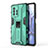 Funda Bumper Silicona y Plastico Mate Carcasa con Magnetico Soporte KC1 para Xiaomi Mi 11T Pro 5G Verde