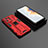 Funda Bumper Silicona y Plastico Mate Carcasa con Magnetico Soporte KC1 para Xiaomi Mi Mix 4 5G Rojo