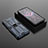 Funda Bumper Silicona y Plastico Mate Carcasa con Magnetico Soporte KC1 para Xiaomi Poco F3 GT 5G Azul