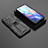 Funda Bumper Silicona y Plastico Mate Carcasa con Magnetico Soporte KC1 para Xiaomi Poco M4 Pro 5G Negro