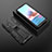 Funda Bumper Silicona y Plastico Mate Carcasa con Magnetico Soporte KC1 para Xiaomi Poco M5S Negro