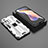 Funda Bumper Silicona y Plastico Mate Carcasa con Magnetico Soporte KC1 para Xiaomi Poco X4 NFC Plata