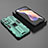 Funda Bumper Silicona y Plastico Mate Carcasa con Magnetico Soporte KC1 para Xiaomi Poco X4 NFC Verde