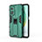 Funda Bumper Silicona y Plastico Mate Carcasa con Magnetico Soporte KC1 para Xiaomi Redmi K30S 5G Verde