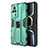 Funda Bumper Silicona y Plastico Mate Carcasa con Magnetico Soporte KC1 para Xiaomi Redmi K60E 5G Verde