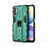 Funda Bumper Silicona y Plastico Mate Carcasa con Magnetico Soporte KC1 para Xiaomi Redmi Note 10 5G Verde
