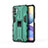 Funda Bumper Silicona y Plastico Mate Carcasa con Magnetico Soporte KC1 para Xiaomi Redmi Note 11 SE 5G Verde