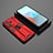Funda Bumper Silicona y Plastico Mate Carcasa con Magnetico Soporte KC1 para Xiaomi Redmi Note 13 Pro+ Plus 5G Rojo