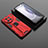 Funda Bumper Silicona y Plastico Mate Carcasa con Magnetico Soporte KC2 para Vivo X90 Pro 5G Rojo
