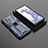 Funda Bumper Silicona y Plastico Mate Carcasa con Magnetico Soporte KC2 para Xiaomi Mi 11T 5G Azul