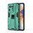 Funda Bumper Silicona y Plastico Mate Carcasa con Magnetico Soporte KC2 para Xiaomi Mi Mix 4 5G Verde