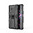 Funda Bumper Silicona y Plastico Mate Carcasa con Magnetico Soporte KC2 para Xiaomi Poco F3 GT 5G Negro