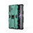 Funda Bumper Silicona y Plastico Mate Carcasa con Magnetico Soporte KC2 para Xiaomi Poco F3 GT 5G Verde