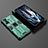 Funda Bumper Silicona y Plastico Mate Carcasa con Magnetico Soporte KC2 para Xiaomi Poco F4 GT 5G Verde