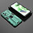 Funda Bumper Silicona y Plastico Mate Carcasa con Magnetico Soporte KC2 para Xiaomi Poco X5 5G Verde