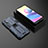 Funda Bumper Silicona y Plastico Mate Carcasa con Magnetico Soporte KC2 para Xiaomi Redmi Note 10T 5G Azul