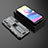 Funda Bumper Silicona y Plastico Mate Carcasa con Magnetico Soporte KC2 para Xiaomi Redmi Note 11 SE 5G Gris