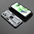 Funda Bumper Silicona y Plastico Mate Carcasa con Magnetico Soporte KC2 para Xiaomi Redmi Note 12 5G Gris
