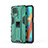 Funda Bumper Silicona y Plastico Mate Carcasa con Magnetico Soporte KC3 para Realme 8s 5G Verde