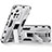 Funda Bumper Silicona y Plastico Mate Carcasa con Magnetico Soporte KC3 para Xiaomi Redmi Note 11T 5G Blanco