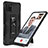 Funda Bumper Silicona y Plastico Mate Carcasa con Magnetico Soporte MQ1 para Samsung Galaxy Note 10 Lite Negro