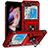 Funda Bumper Silicona y Plastico Mate Carcasa con Magnetico Soporte MQ2 para Samsung Galaxy Z Flip5 5G Rojo