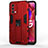 Funda Bumper Silicona y Plastico Mate Carcasa con Magnetico Soporte para Oppo A74 5G Rojo