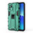 Funda Bumper Silicona y Plastico Mate Carcasa con Magnetico Soporte para Oppo Reno6 Z 5G Verde