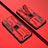 Funda Bumper Silicona y Plastico Mate Carcasa con Magnetico Soporte para Xiaomi Mi 12S 5G Rojo
