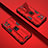 Funda Bumper Silicona y Plastico Mate Carcasa con Magnetico Soporte T01 para Oppo Find X3 5G Rojo