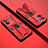 Funda Bumper Silicona y Plastico Mate Carcasa con Magnetico Soporte T01 para Oppo Reno8 Pro+ Plus 5G Rojo