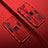 Funda Bumper Silicona y Plastico Mate Carcasa con Magnetico Soporte T01 para Samsung Galaxy A52s 5G Rojo