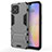 Funda Bumper Silicona y Plastico Mate Carcasa con Soporte A01 para Huawei Nova 8 SE 5G Gris