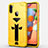 Funda Bumper Silicona y Plastico Mate Carcasa con Soporte A01 para Samsung Galaxy A11 Amarillo