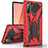 Funda Bumper Silicona y Plastico Mate Carcasa con Soporte A01 para Samsung Galaxy Note 10 5G Rojo