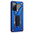 Funda Bumper Silicona y Plastico Mate Carcasa con Soporte A01 para Samsung Galaxy S20 FE 5G Azul