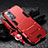 Funda Bumper Silicona y Plastico Mate Carcasa con Soporte A01 para Xiaomi Mi 12 5G Rojo