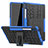 Funda Bumper Silicona y Plastico Mate Carcasa con Soporte A02 para Samsung Galaxy Tab S6 10.5 SM-T860 Azul