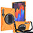 Funda Bumper Silicona y Plastico Mate Carcasa con Soporte A02 para Samsung Galaxy Tab S7 11 Wi-Fi SM-T870 Naranja