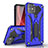 Funda Bumper Silicona y Plastico Mate Carcasa con Soporte A03 para Apple iPhone 11 Azul