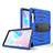 Funda Bumper Silicona y Plastico Mate Carcasa con Soporte A03 para Samsung Galaxy Tab S6 10.5 SM-T860 Azul