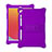 Funda Bumper Silicona y Plastico Mate Carcasa con Soporte H01 para Apple iPad 10.2 (2019) Morado